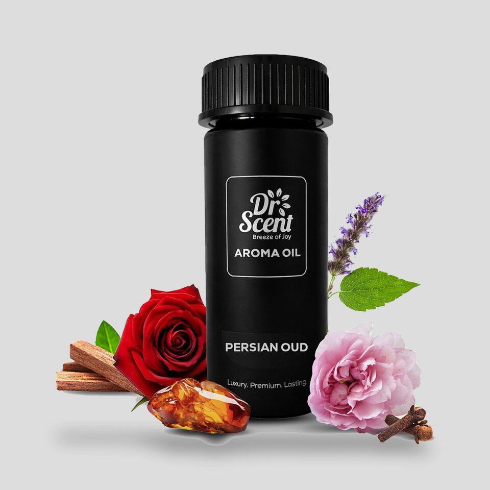 Persian Oud aroma oil 170 ml in a black PET bottle, with pink musk, clove, elemi, amber